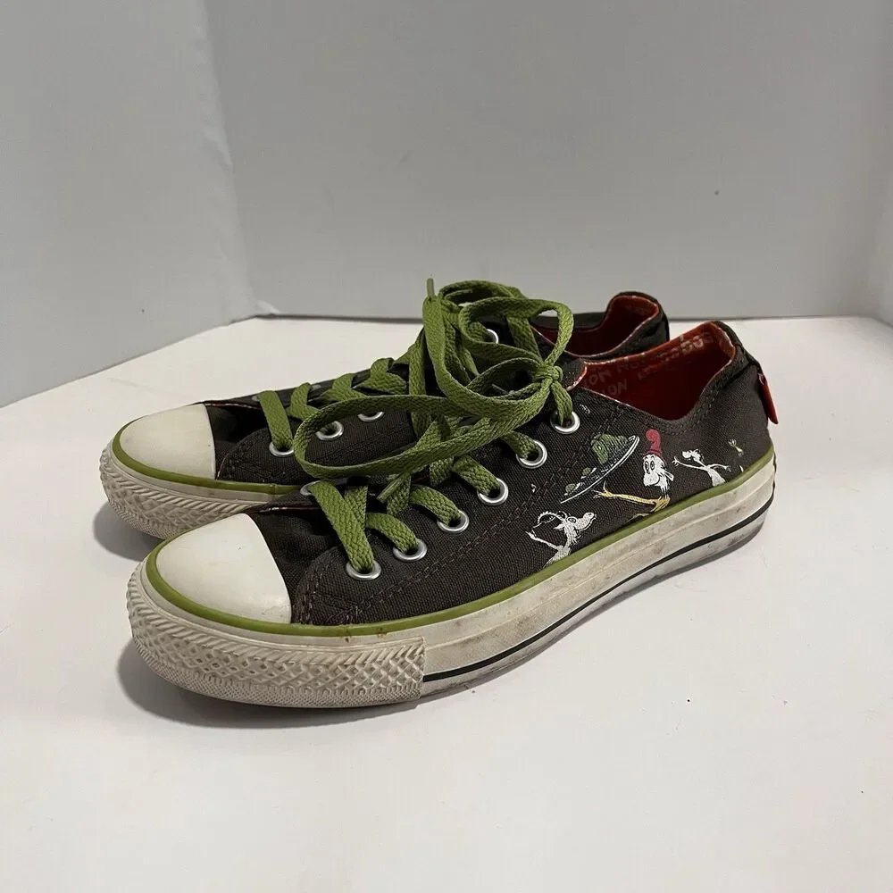 Converse All Star Size 4.5 Dr. Seuss Green Eggs & Ham Whimsical! - Picture 3 of 16